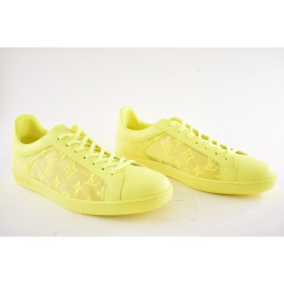 Louis Vuitton Luxembourg Tattoo Yellow Monogram LV Low Top Sneaker UK 9 US 10 11 - Picture 3 of 14